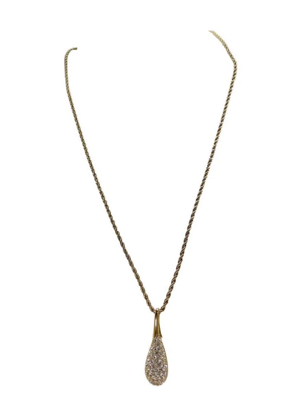 Vintage Swarovski 18k Gold Plated Necklace